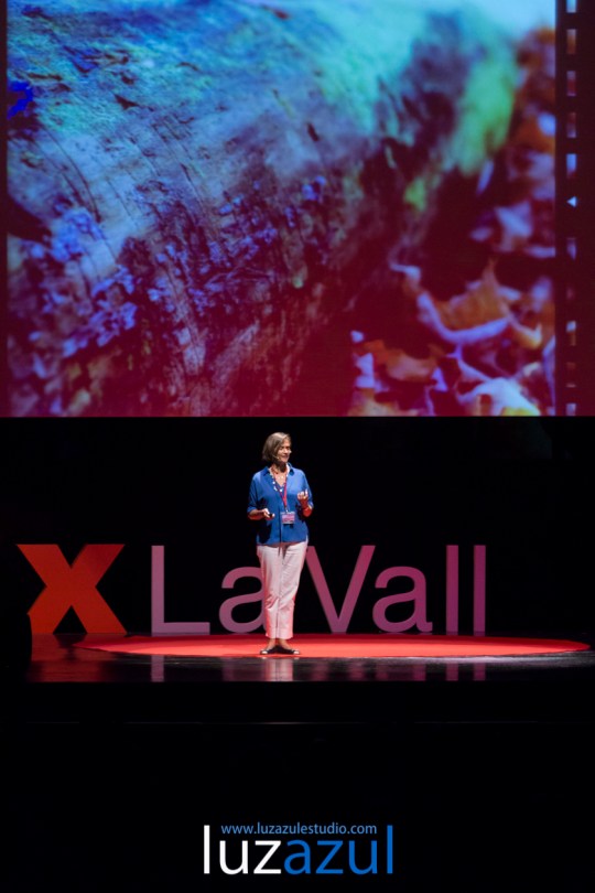Concha Maldonado en las charlas TEDxLaVall2015, organizadas por el IES Honori Garcia en la Vall d'Uixó. Foto: Raúl Rubio (www.luzazulestudio.com)